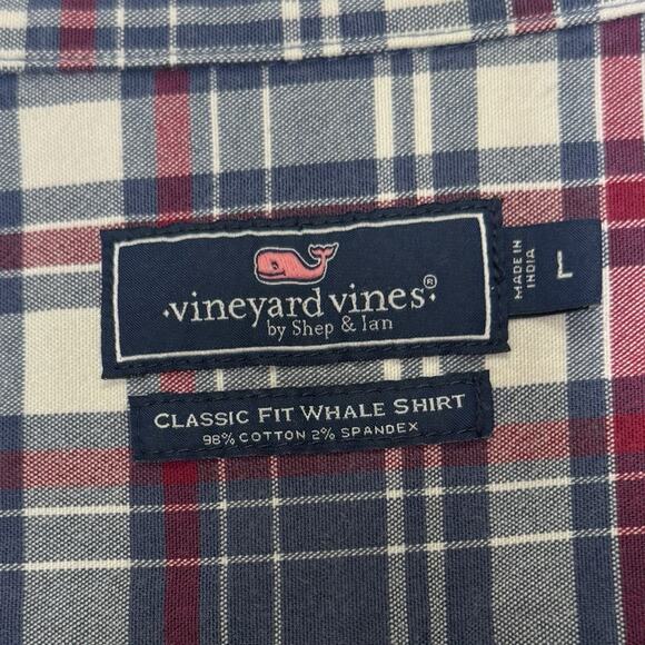 Vineyard Vines Men’s Classic Fit Whale Shirt L Plaid Button Down Long Sleeve - Picture 6 of 11
